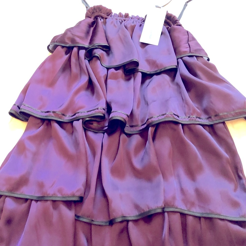 Purple cute ruffle dress NEW !